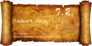 Taubert Róza névjegykártya